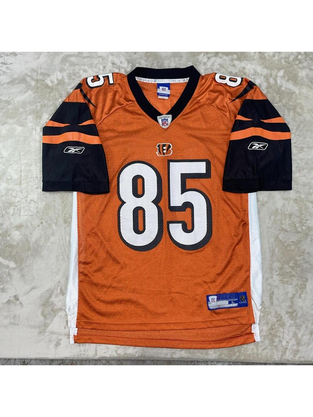 Vintage Chad Johnson #85 Cincinnati Bengals Reebok NFL Jersey Men's Large SLD